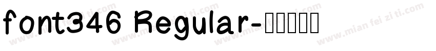 font346 Regular字体转换